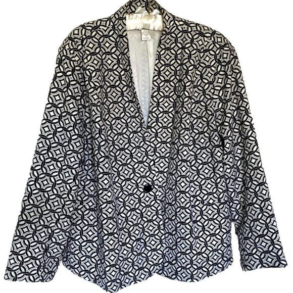 Vintage Silk Blazer - Picture 1 of 7